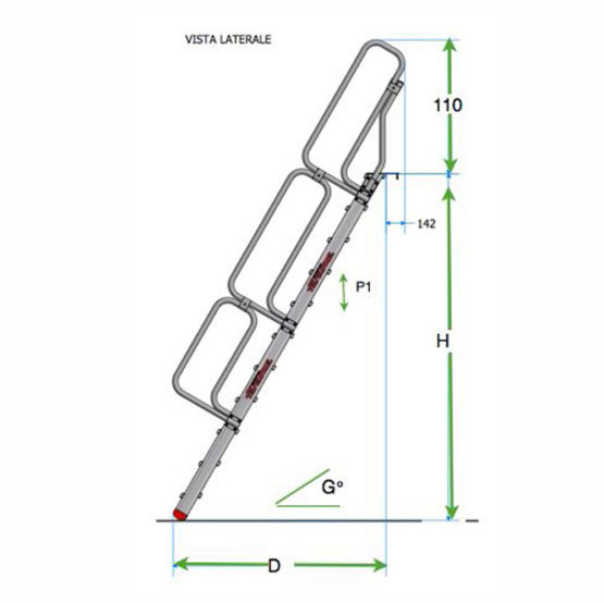 Faraone Drabina dostępowa scala system