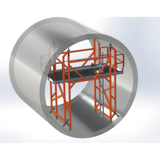 Specjalistyczny podest jezdny do budowy korytarzy metra Faraone FOTO PL 1049