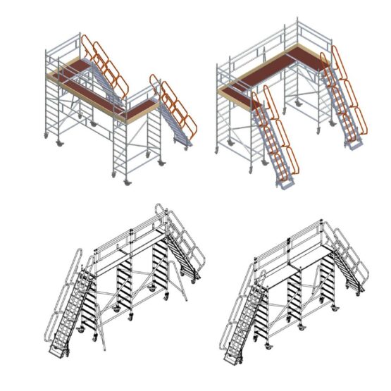 Podest roboczy na bazie wież jezdnych Faraone Spec PK101