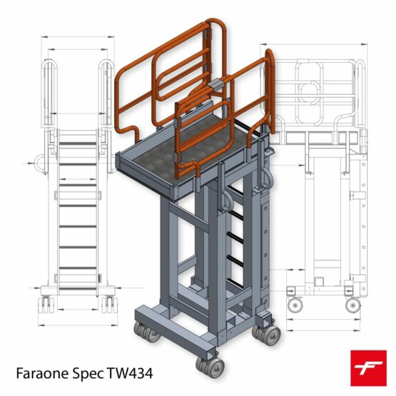 Podest roboczy do obsługi i serwisowania maszyn TW434