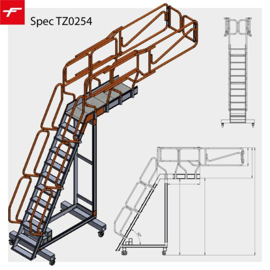 Podest roboczy do obsługi i serwisowania maszyn TZ0254