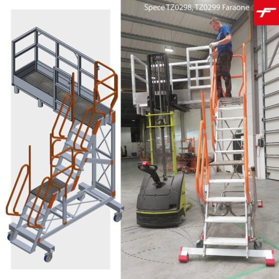 Podest roboczy do obsługi i serwisowania maszyn TZ0298 TZ0299