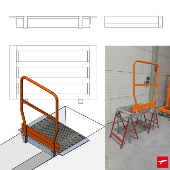 Faraone podest na kanał samochodowy Spec PK138