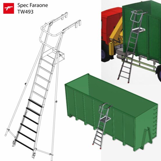 Faraone podest roboczy do pracy przy kontenerach koparkach