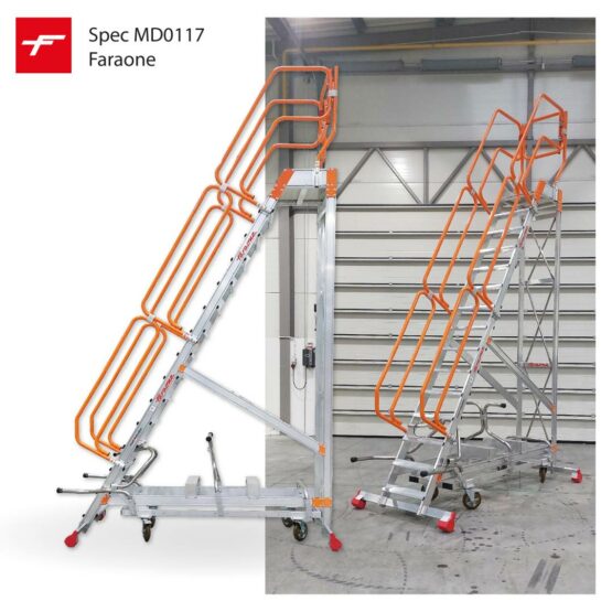 Podest aluminiowy z systemem szybkiego blokowania Sicur Stop Spec MD0117 Faraone