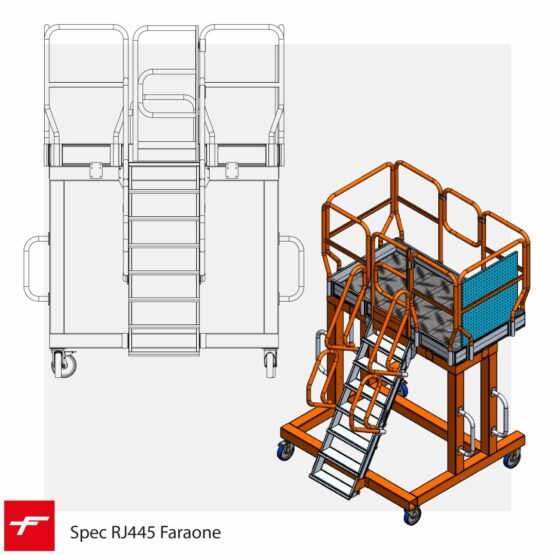 Podest aluminiowy dla dwóch osób Spec RJ445 Faraone
