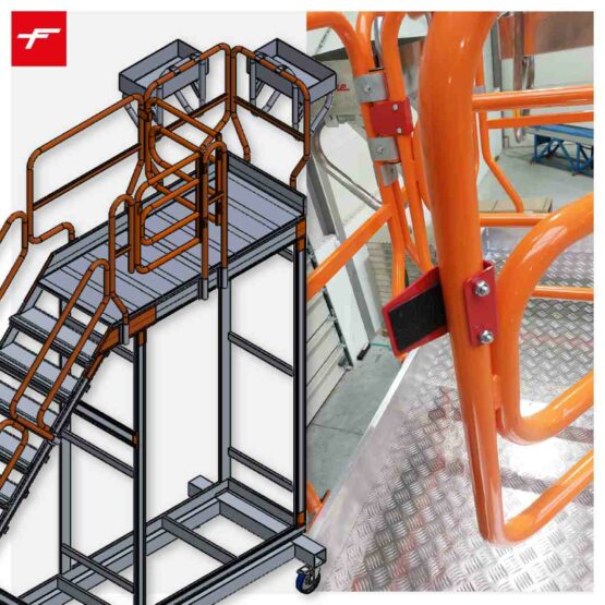 Samozamykająca się bramka Podest Faraone Spec RJ447