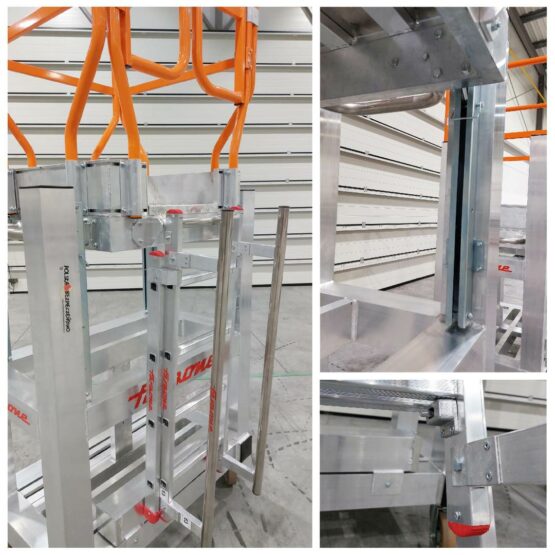 Drabina dostawna na podeście