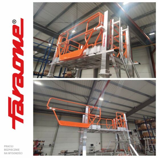 Rozsuwane poręcze. Podest do obsługi młyna kulowego Faraone Spec PK135