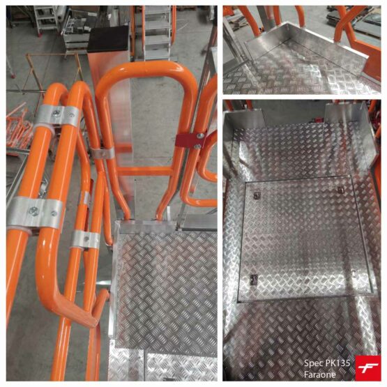Barierki rozsuwane Spec PK135 Faraone podest do młyna kulowego konstrukcja specjalna