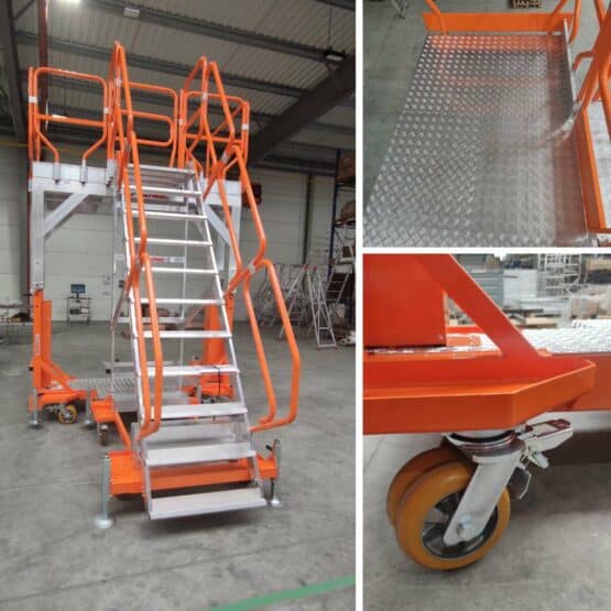 Podest z regulacją wysokości Faraone z podwójnymi kołami Spec PK143 Faraone - konstrukcja specjalna