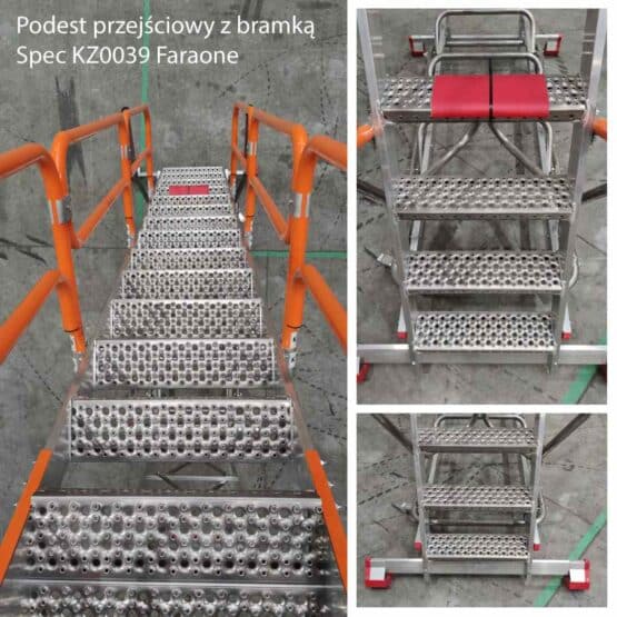 Schody z blachy perforowanej, konstrukcja specjalna - Spec KZ0039 Faraone