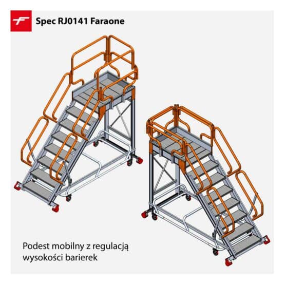 Spec RJ141 Faraone - Podest Scala System z regulacją wysokości barierek