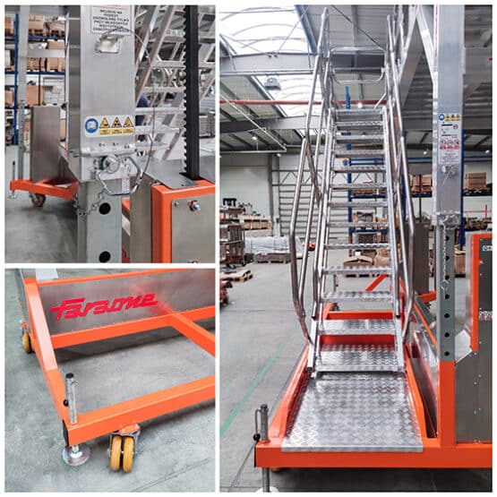 Spec TZ240 Faraone Podest mobilny z regulowaną wysokością do serwisowania pojazdów