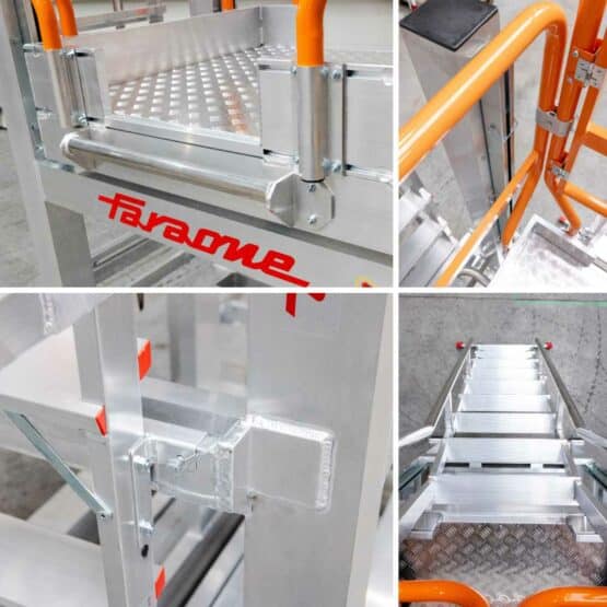 Podest z montowaną drabiną typu SAS do serwisowania silosów - Spec RJ0160 Faraone