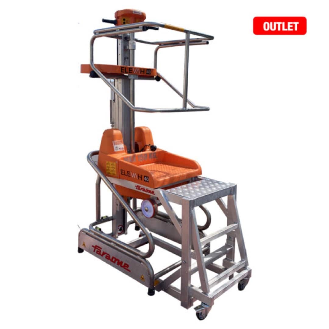 Stary model ELEVAH 40 Move - przykład nieustannego rozwoju platform osobowych Faraone