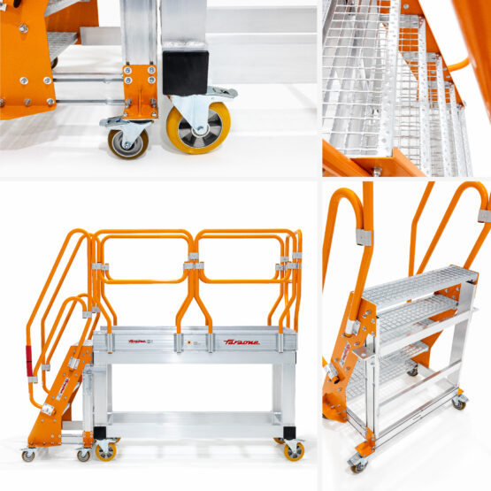 Podest roboczy z odłączanymi schodami Spec PK0068 i PK0070 Faraone