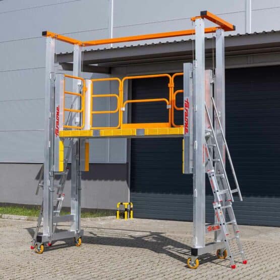 Podest o regulowanej wysokości z przeciwwagą do serwisowania pojazdów ciężarowych - Spec RJ0184 Faraone