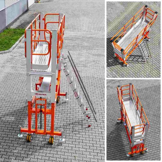 Podest do budowy wagonów kolejowych Spec TW0031 Faraone z regulowaną wysokością