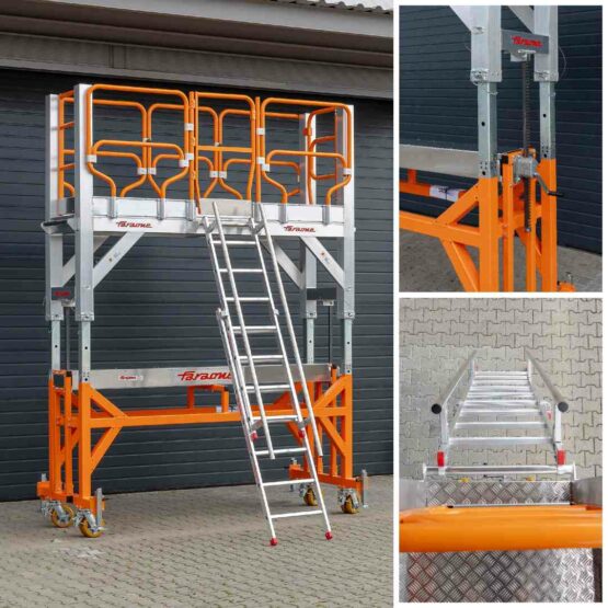 Podest do budowy wagonów kolejowych z regulowaną wysokością Spec TW0031 Faraone