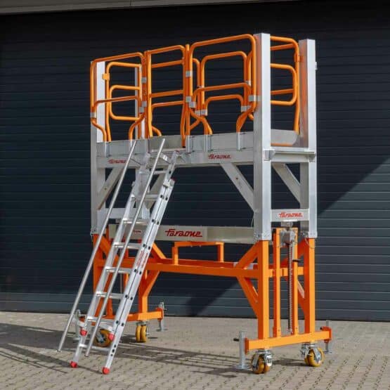 Podest do budowy wagonów kolejowych Spec TW0031 Faraone z regulowaną wysokością