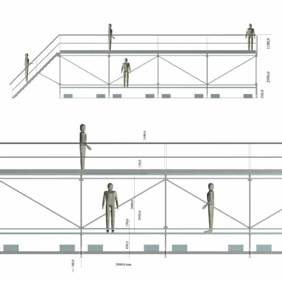 Podest do odśnieżania pojazdów ciężarowych - konstrukcja specjalna Faraone