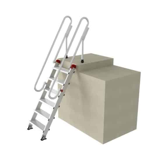 Składana drabina z wysokim stopniem