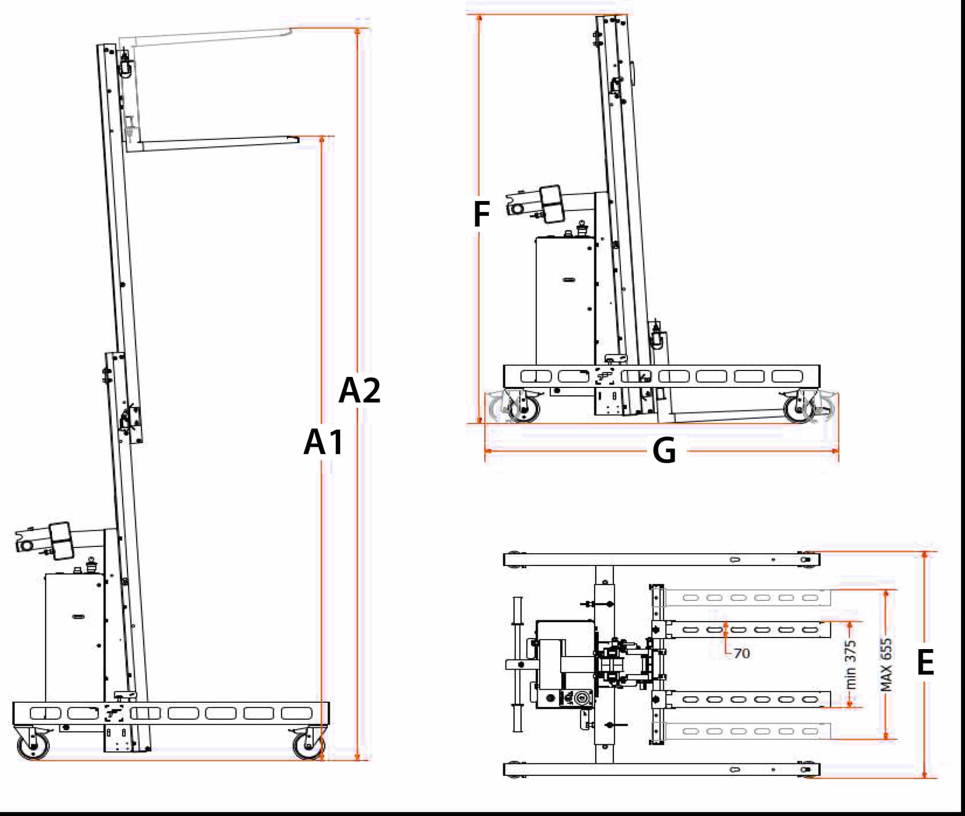 Aluminiowy podnośnik materiałów HWS