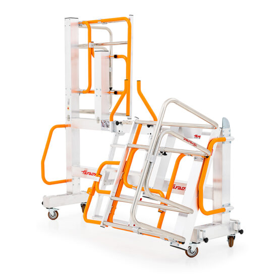 Schody i barierki ochronne do serwisowania pojazdów i maszyn Spec RJ0213 Faraone