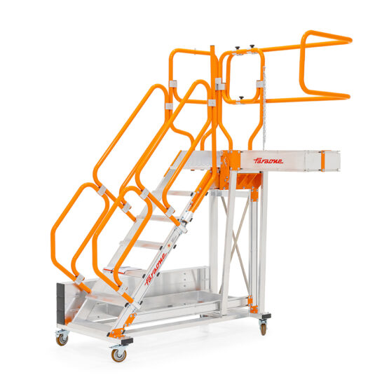 Podest z rozkładanym balkonem i barierką Spec RJ0125 Faraone