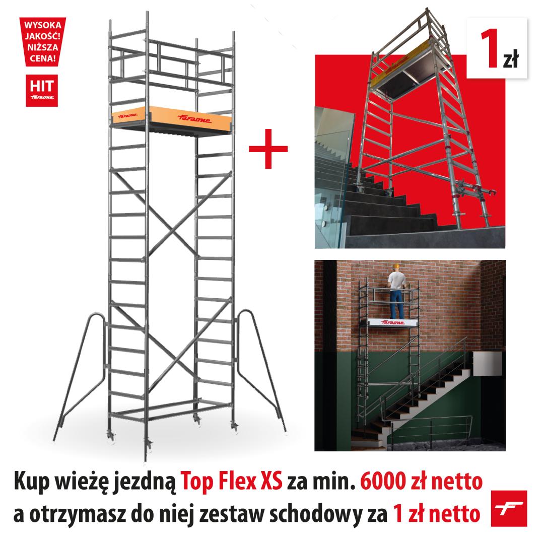 Promocja HIT Faraone. Kup wieżą Top Flex za min. 6000 pln netto a zestaw schodowy otrzymasz za 1 pln netto