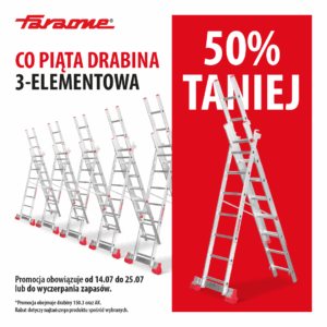 Co piąta drabina 3-elementowa 50% taniej
