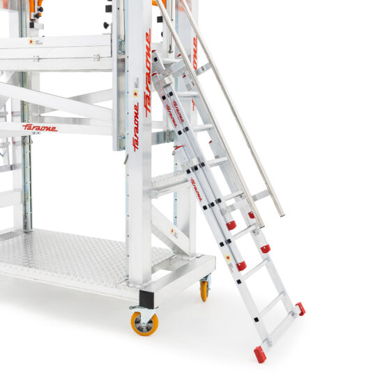 Regulowana, trzyelementowa drabina Faraone i podest Spec TW0161 o regulowanej wysokości