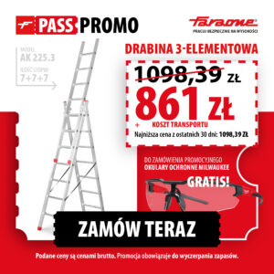 PASS PROMO Drabina 3-elementowa AK Faraone w promocyjnej cenie