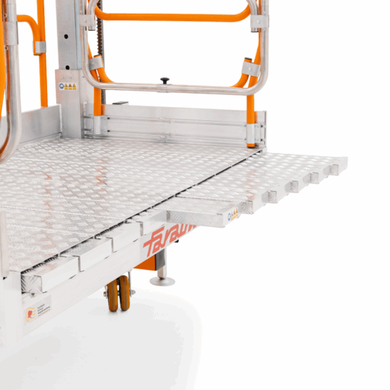 Podest modułowy SPEC PP0049 z regulowaną wysokością i barierkami ochronnymi