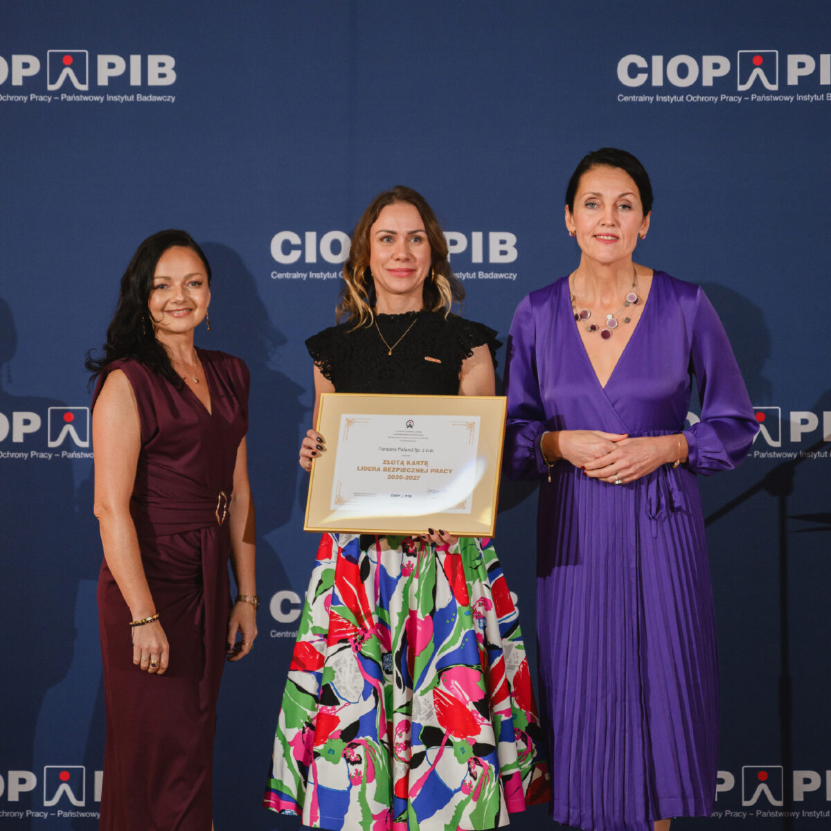 Złota Karta Lidera Bezpiecznej Pracy dla Faraone Poland