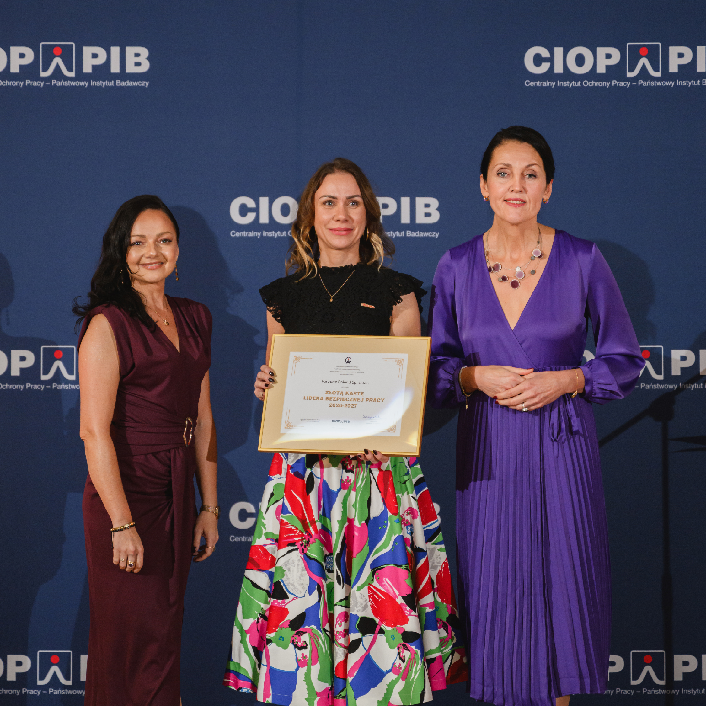 Złota Karta Lidera Bezpiecznej Pracy dla Faraone Poland