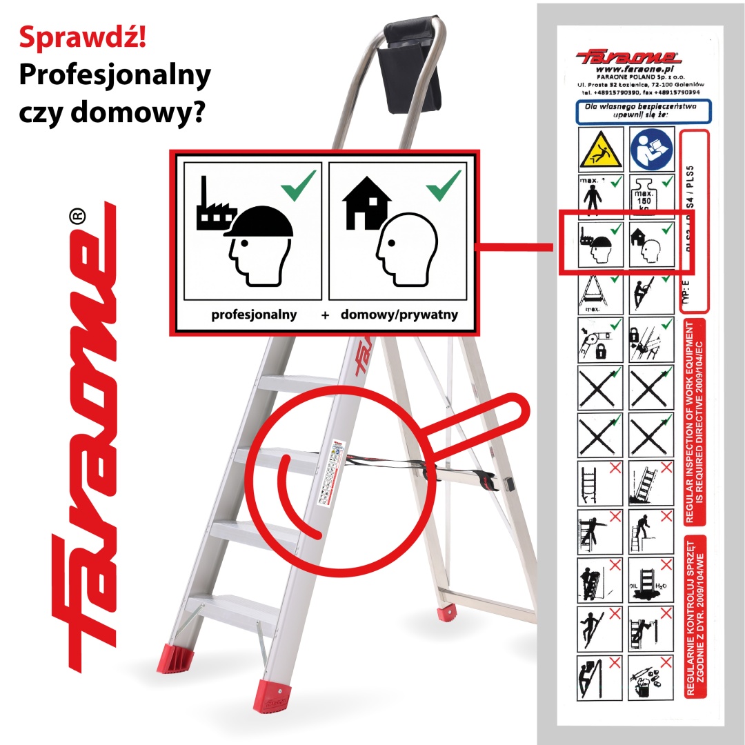 Jak sprawdzić czy drabina jest do użytku profesjonalnego czy tylko domowego?