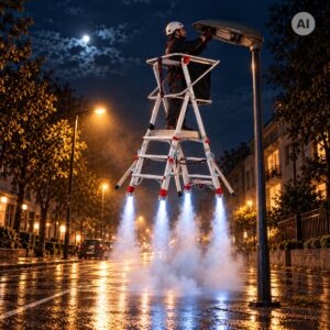 Pole Treść do wklejenia Tytuł wpisu / H1 Podest PLS od Faraone. Tesla inspiruje, my trzymamy poziom. Tytuł SEO Podest PLS ze stabilizatorami – praca na wysokości | Faraone Opis meta Tesla inspiruje, my trzymamy poziom. Poznaj podest PLS ze stabilizatorami i regulacją wysokości. Dobierz sprzęt do swojej pracy z Doradcą Faraone. Główna fraza kluczowa podest PLS ze stabilizatorami Frazy dodatkowe podest roboczy z regulacją wysokości; podest PLS.7; podesty robocze Faraone; podest z barierkami Slug / uproszczona nazwa podest-pls-stabilizatory Tagi wpisu PLS, podesty robocze, praca na wysokości, ergonomia, bezpieczeństwo pracy Zajawka Tesla zainspirowała nas do stworzenia rakietowego PLS X. To żart, ale zalety prawdziwego PLS.7 są konkretne: regulowana wysokość, stabilizatory i osłonięte stanowisko. Poznaj rozwiązania Faraone i dobierz podest z Doradcą. Grafika wyróżniająca — PLS X „Tesla Inspired” Pole Treść do wklejenia Nazwa pliku faraone-pls-x-tesla-inspired-1080x1080.png ALT Fantazyjna wizualizacja podestu Faraone PLS X unoszącego serwisanta przy ulicznej latarni dzięki fikcyjnemu napędowi rakietowemu.