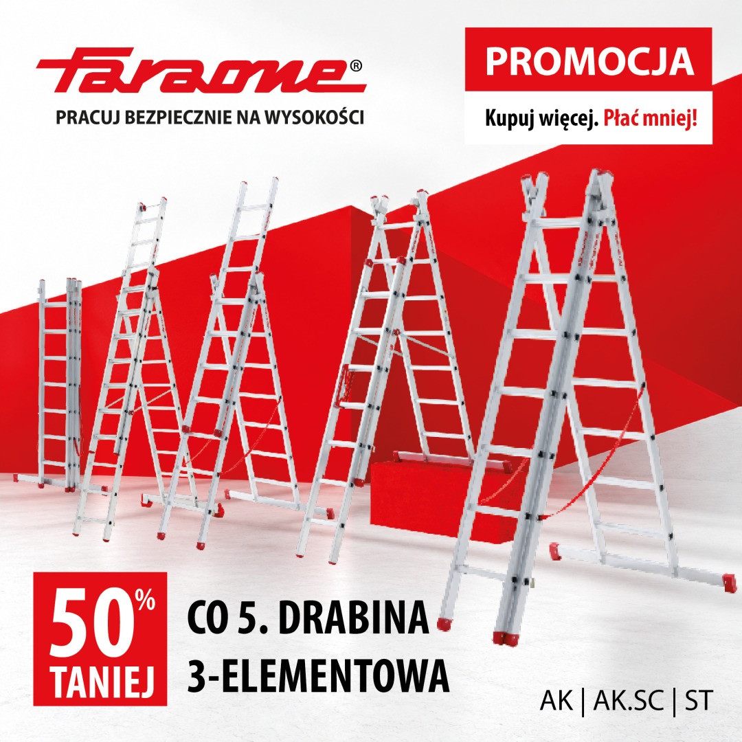 Kupuj więcej. Płać mniej! Promocja na drabiny Faraone