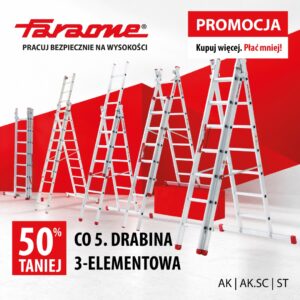 Promocja Faraone – co 5. najtańsza drabina 3-elementowa AK, AK.SC lub ST 50% taniej